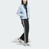 Adidas Originals Adibreak Hooded Windbreaker Jacket, Women's Snap Button Closure Powder Blue Outerwear JI7481