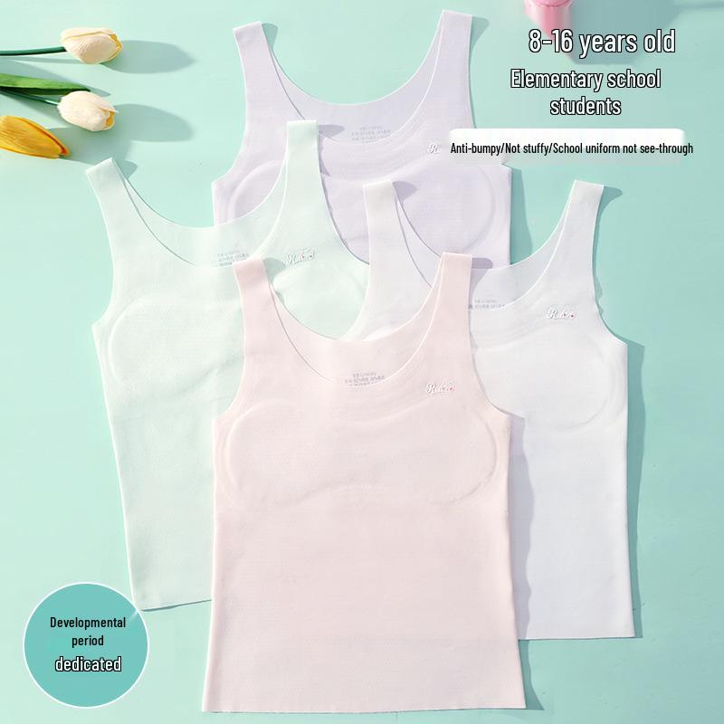 Antibacterial Light Vest for Primary School Girls - Stage One Summer Wear