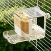 Transparent Bird Feeder Automatic Seed Dispenser for Parakeets Finches Small Pet Birds Hanging Food Cup 4