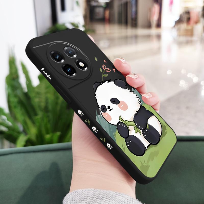 Baby Panda Phone Case For Oneplus 13 13R 12 12R 11 11R 10 10R 10T 9R 9RT 9 8T 8 7 7T Pro 5G Liquid Silicone Cover