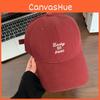 Casual Hat Baseball With Solid Color And Letter Embroidery Design Daily For