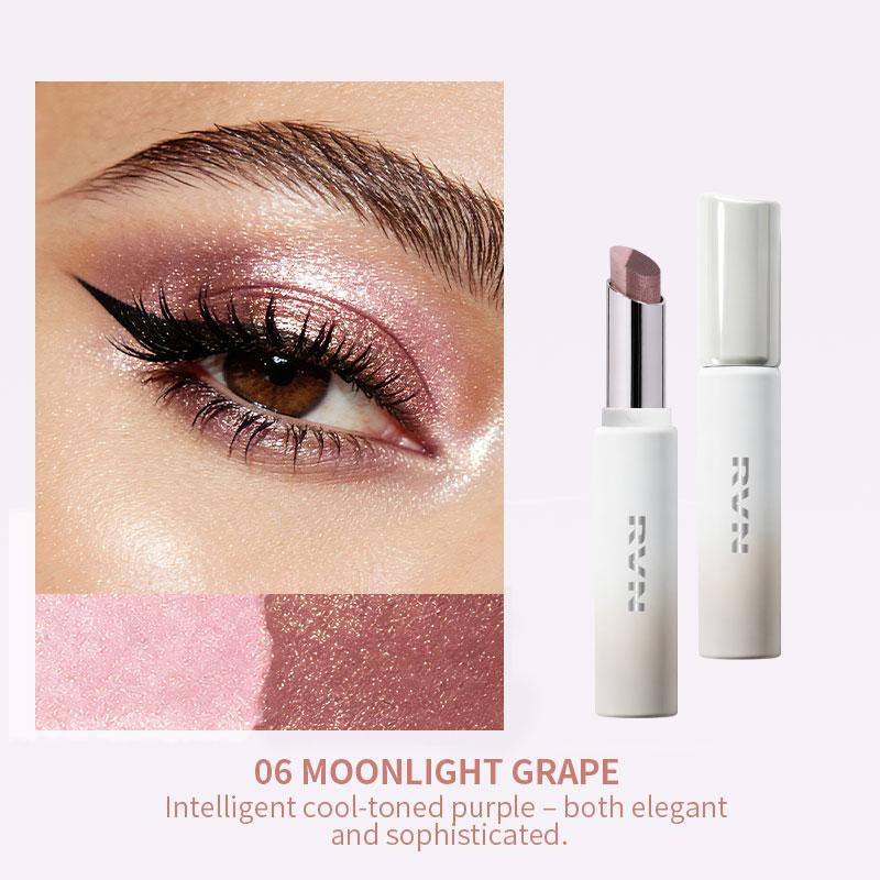 Three Color Eyeshadow Stick Matte Pearl Glitter Long Lasting Waterproof Twist Up Portable Travel Friendly Daily Eye Makeup
