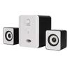 USB Powered Desktop Speakers Computer Speakers with Subwoofer for PC Laptop Tablet DesktopDazzle Version Black White