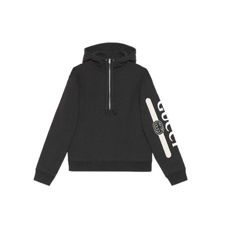 GUCCI Sweatshirts Men's Black Hooded Non Detachable Moderate 627079-XJCOH-1059