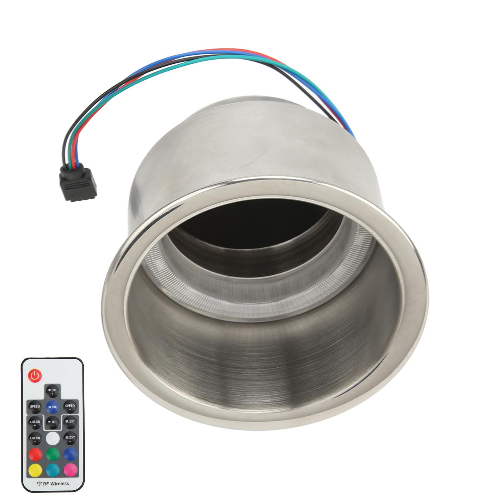 

Автомобильный держатель для стакана RGB с 14 светодиодами из нержавеющей стали с дистанционным управлением для лодки, яхты, автофургона, грузовика