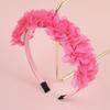 Fashion Chiffon Flower Headbands Plastic Teeth Hairbands Baby Girls Headbands Children Kids Floral Hairband Hair Accessories Set