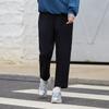 Li Ning Solid Color Logo Embroidered Straight Leg Casual Pants Women Bottoms Black AKLRA16-1