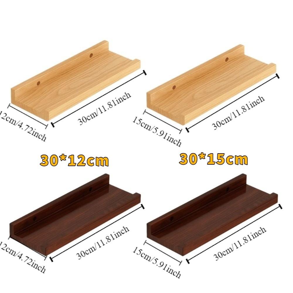 Decorative Wooden Floating Shelf Minimalist Style Bookshelf Organizer  Kitchen