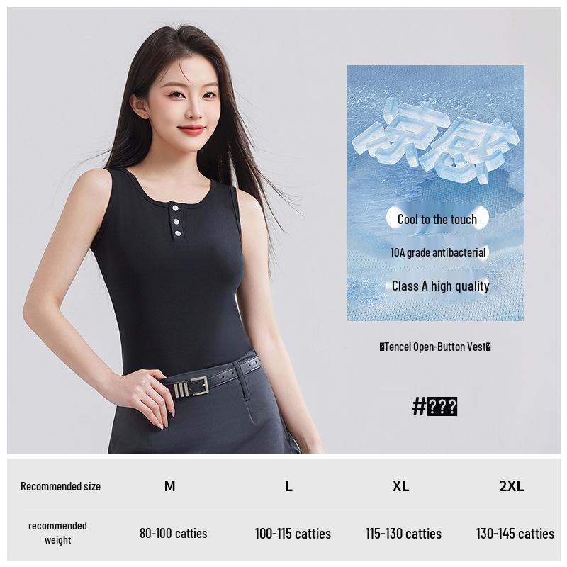 

Tencel Lyocell Women s Sleeveless Knit Vest: Designer, Versatile Layering, Casual, Age-Reducing, Slimming Base Top L (50-57.5 kg)