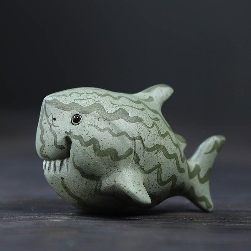 Tea Pet Watermelon Shark Tea Table Tea Table Ornament Boutique Can Be Raised Handmade Tea Set Accessories Shark Melon Sculpture