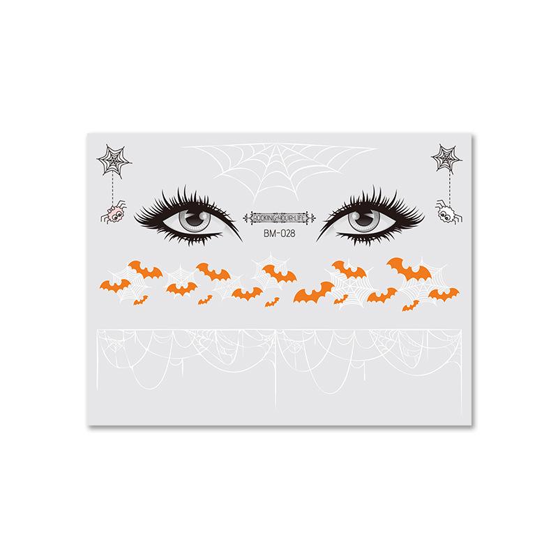 Kids Halloween Cartoon Tattoo and Party Face Stickers 120x158 mm