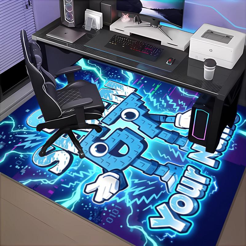Custom Name Space Adventure Six Seven Rug Office Rug, Indoor Rug, Chair Rug, Living Rooms, Doormat Game Rug Home Decor Birthday Christmas Gifts