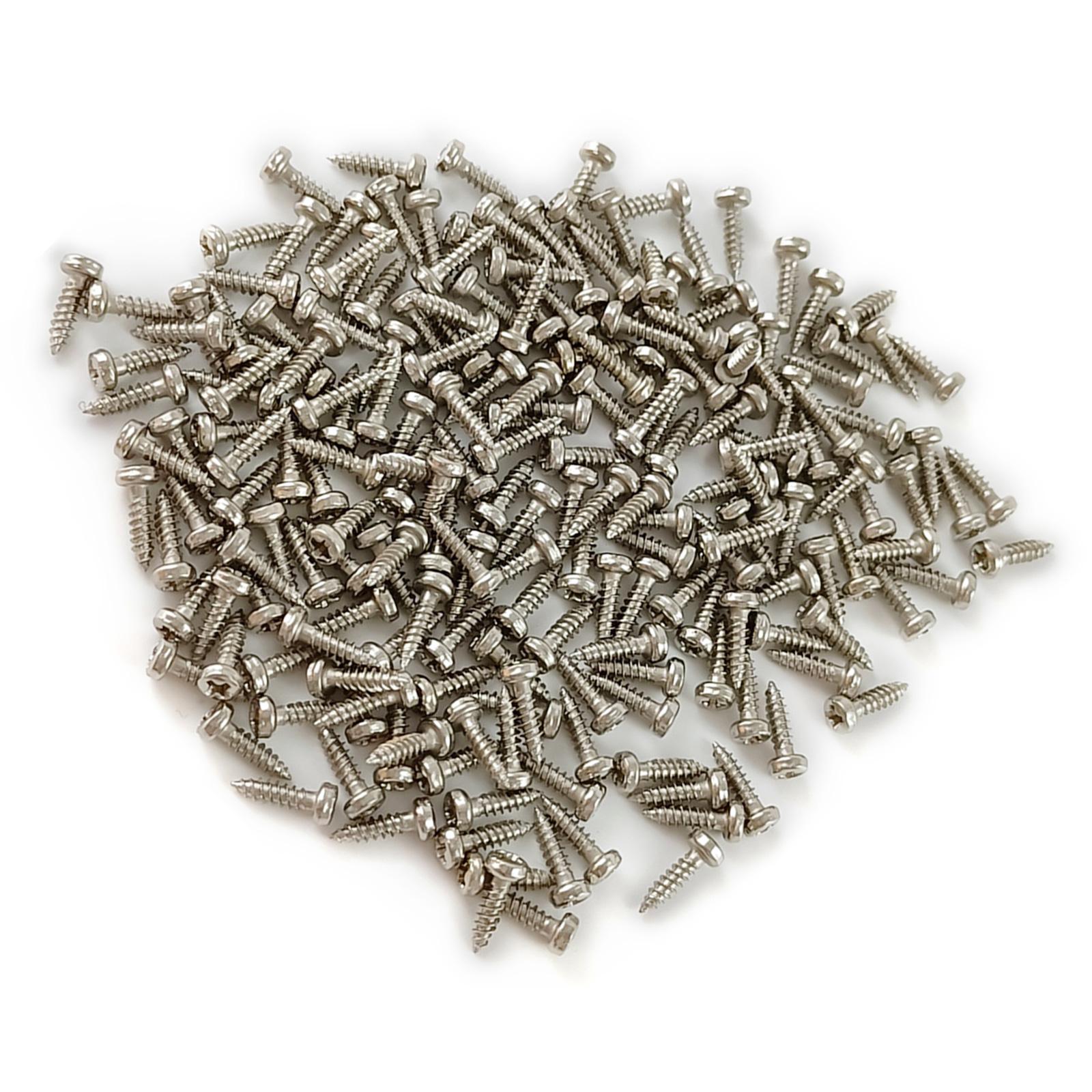 

100 шт. Гвинти для пікгарда гітари Набір гвинтів для пікгарда бас-гітари Гвинти для кріплення гітари для пікгарда електрогітари бас-гітари срібний