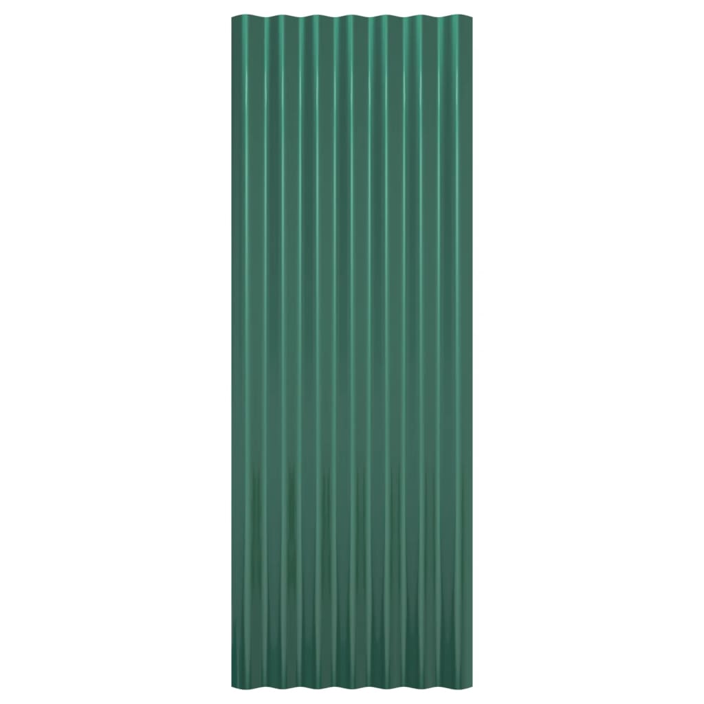 Vidaxl Roof Panels, 12 Pcs., Powder-Coated Steel, 100X36 Cm