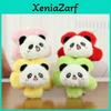 Charming Plush Panda Keychain With Vibrant Flower Accents Ideal For Bag Accessories
