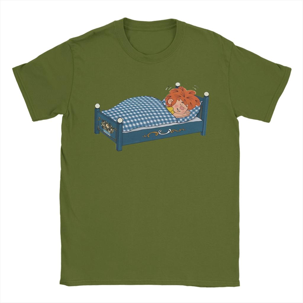 Pumuckl Got Tired And Went To Sleep Cotton Tshirt For Male Beach Vintage T Shirts Harajuku Tees Plus Size Print Tops
