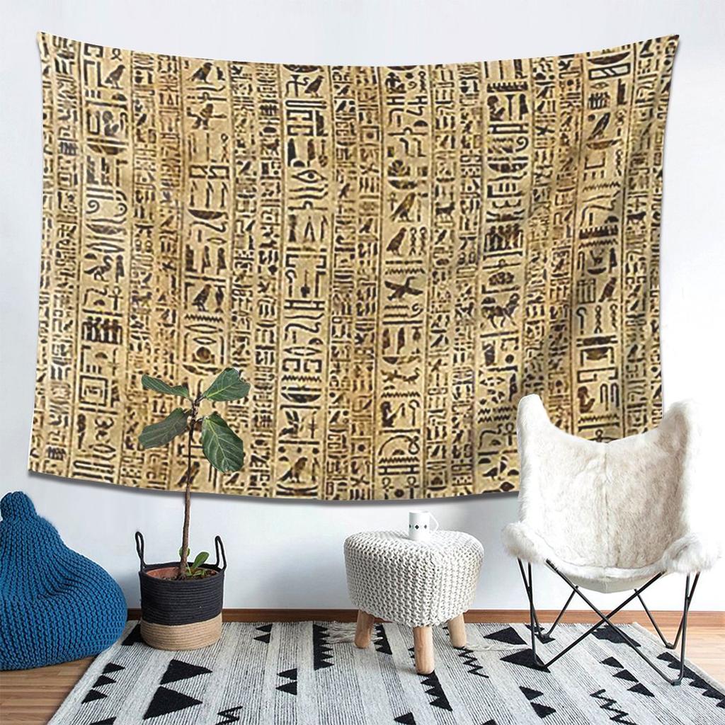Egyptian Hieroglyphs And Deities Tapestry Decoration Art Aesthetic Tapestries for Bedroom Home Wall Cloth Wall Hanging