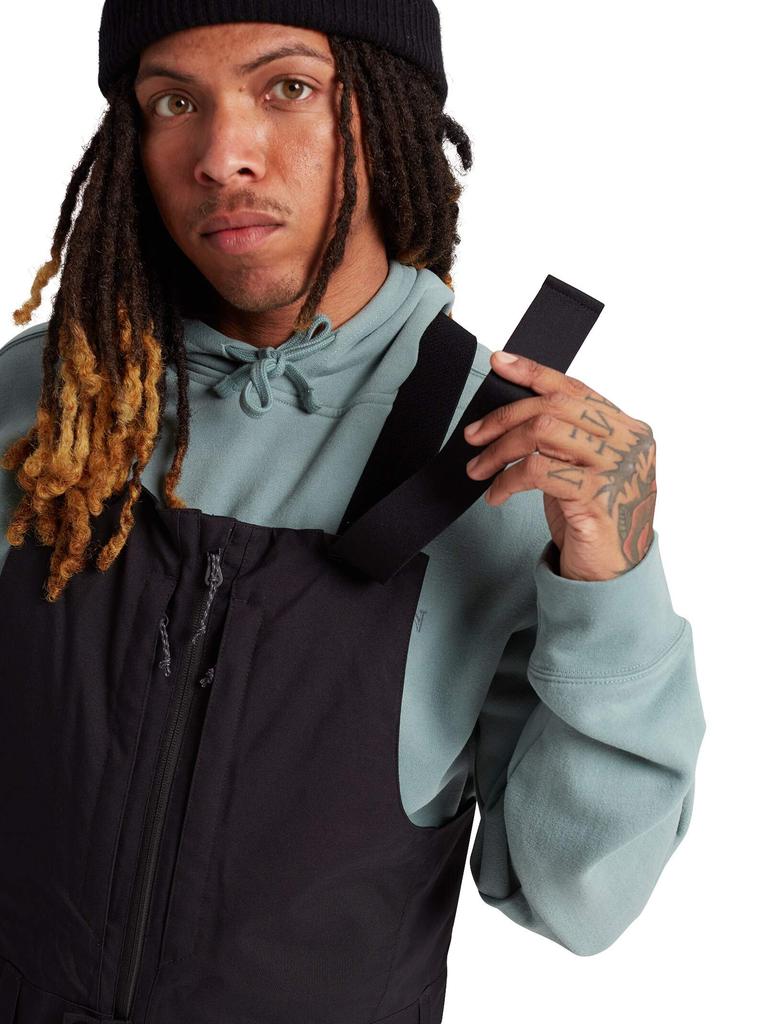 Burton Reserve Bib True Size 150031 Men's Pants, Black, L, (US)