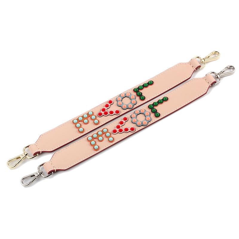 LOVE Letter Cowhide Short Strap | Handheld & Shoulder Leather Handbag Strap