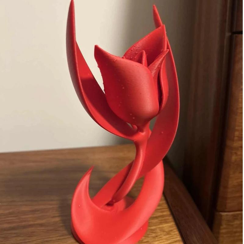 3D Printed Minimalist Abstract Rose Figurine – INS Style Home Desktop Decoration