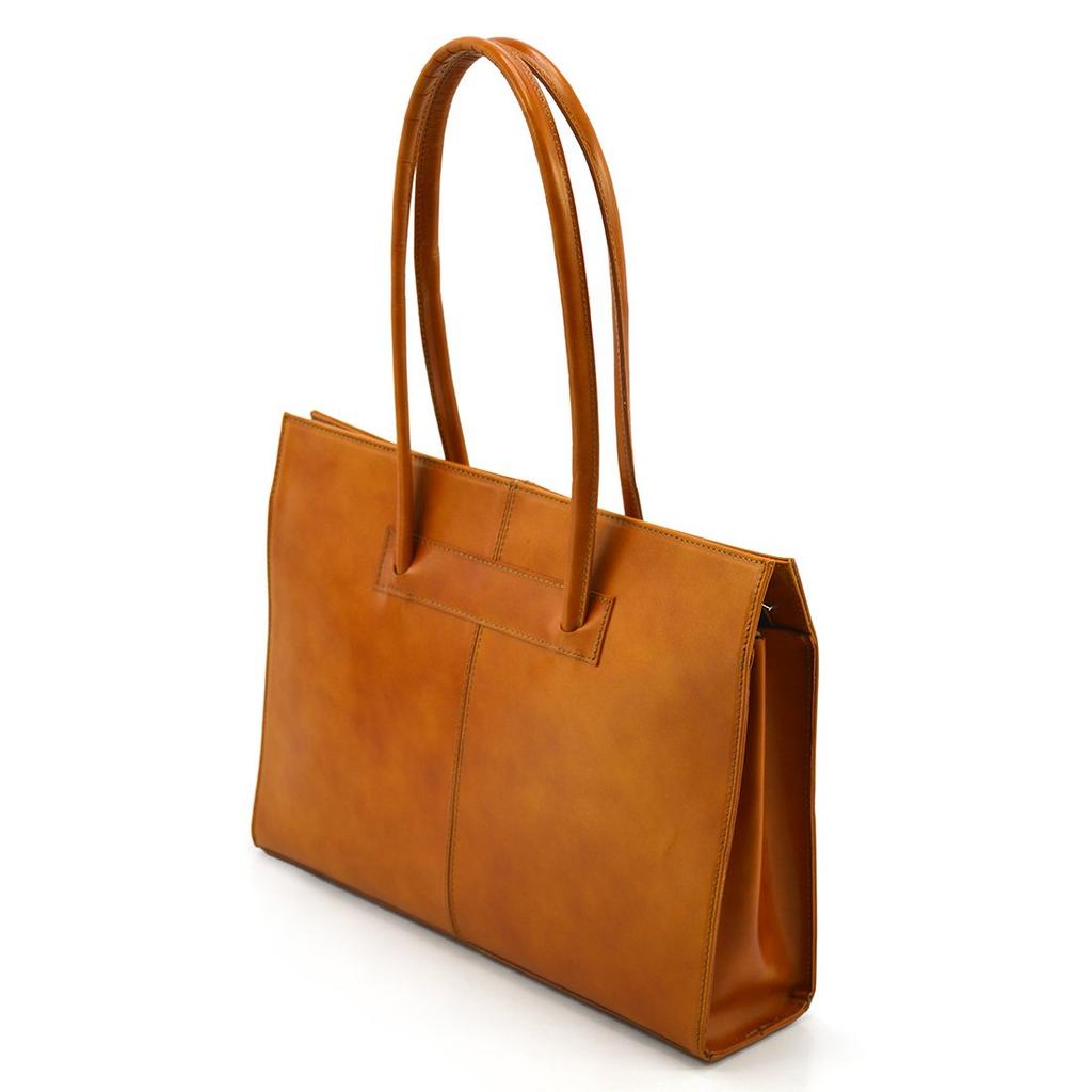 Leder-Handtasche vp046l Camel