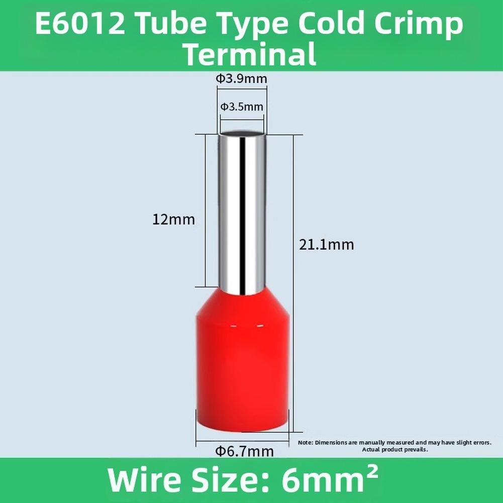 1900 Piece Electrical Terminal Kit Copper Crimp Connectors 7 Sizes for 0.5 to 6.0mm2 Wire for Home and Automotive Wiring