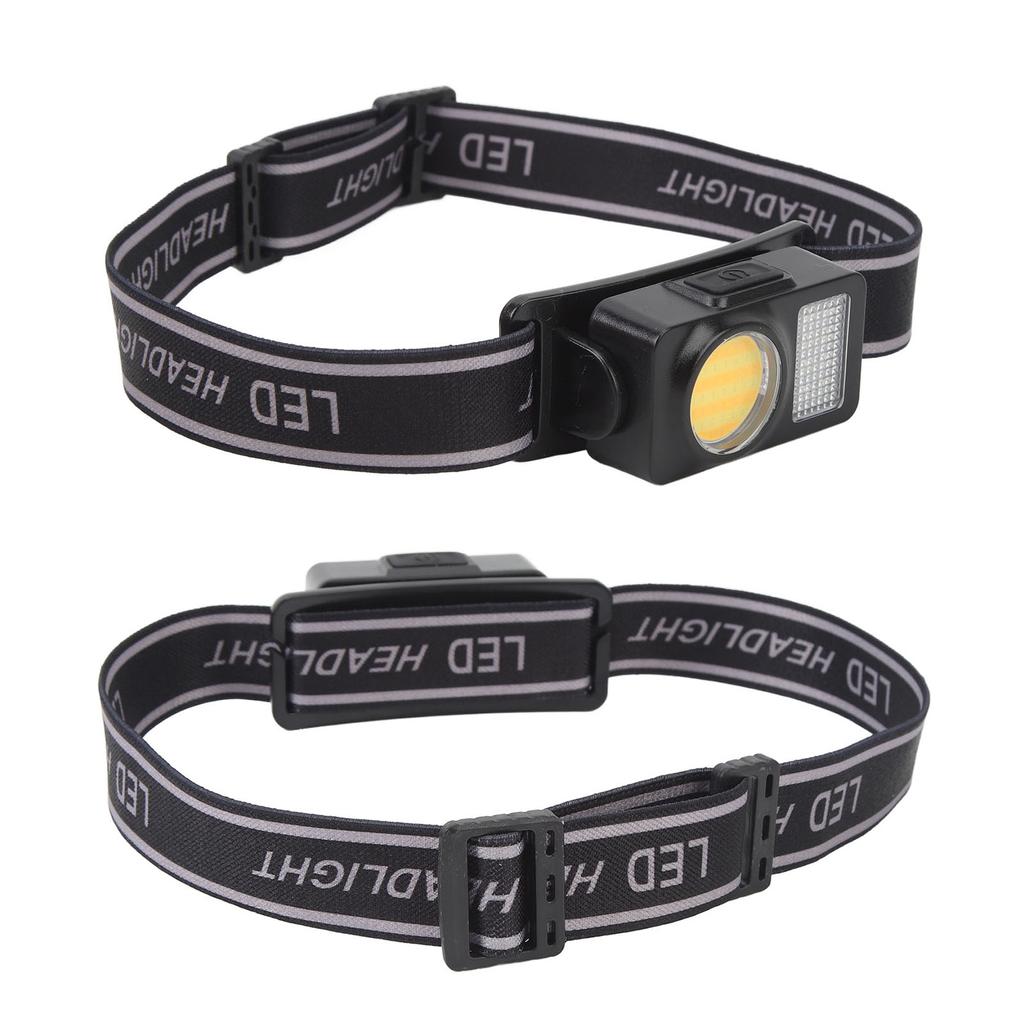 Headlamp Flashlight COB LED High Brightness Adjustable Angle Headlight for Camping Running Cycling F