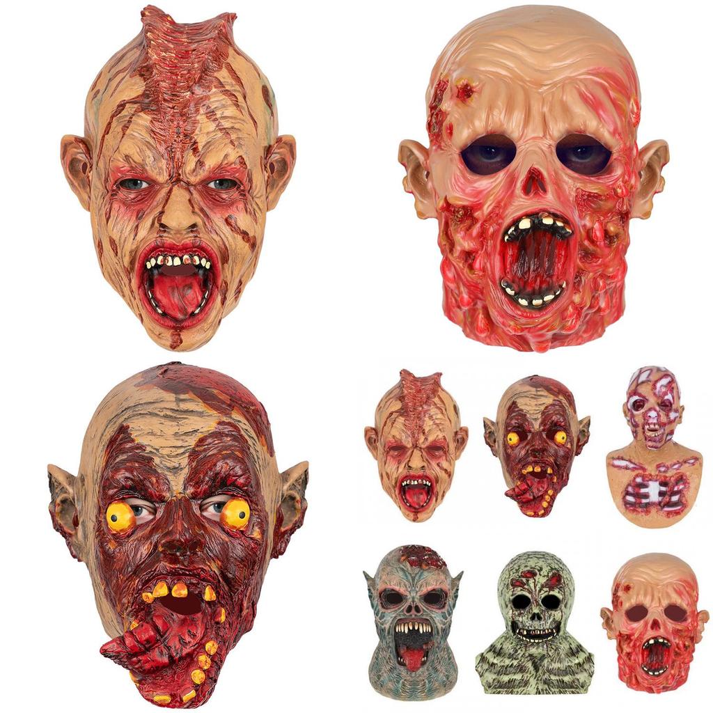 Scary Halloween Latex Mask Terrifying Zombie Costume Decoration
