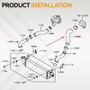 Tubo Flessibile Presa Aria Turbo ad Alte Prestazioni Per Mitsubishi L200 Triton 2.4 DI-D 4WD 2014- Sostituzione 14099W000P