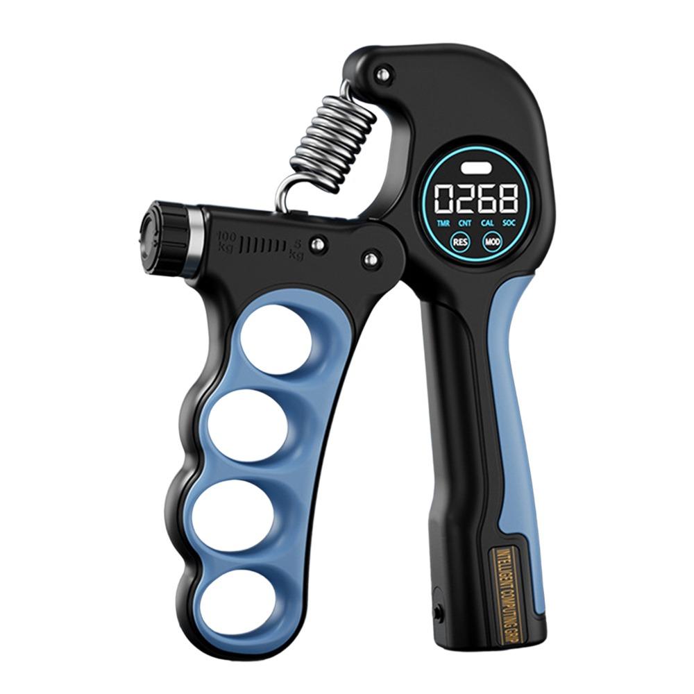 PP Grip Strength Trainer LCD Digital Counter Finger Training Tool Countable Hand Gripper Daily синий