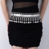 Tassel Belly Belt Zinc Zinc Alloy 2-in-1 Necklace Hair Accessories Trendy Metal Coin Waist Chain  Beach