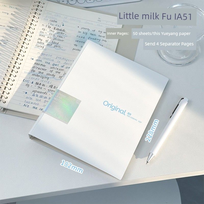 

Grade Three Class Two Good-looking Fog Loose Spiral Notebook Detachable Non-Slip Student Ins Style Exercise Book Notebook A5 small milk Fu (send 4 separate pages)