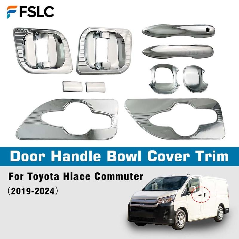 Door Handle Bowl Cover Trim For Toyota Hiace Commuter -2024 Chrome Silver Car Decoration Cars Accessories Exterior Styling
