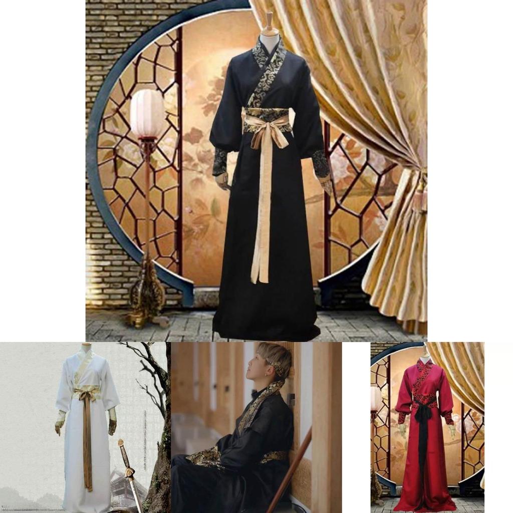 Hanfu Performance Costume With Rich Fabric And Decorative Belt For Stage And Ceremony Use
