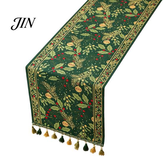 Spill Proof Table Runner Christmas Runner, Durable Decorative Stitching Decoration, Protects from Hot Pans Scratch for Dining Room Kitchen Wedding