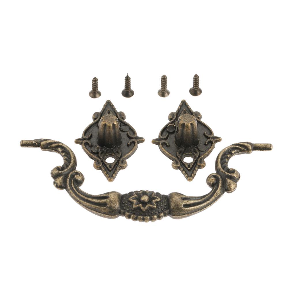 DRELD 1Pc Antique Furniture Handles Cabinet Knobs and Handles Drawer Cabinet Kitchen Pull Cupboard Handle Furniture Fittings
