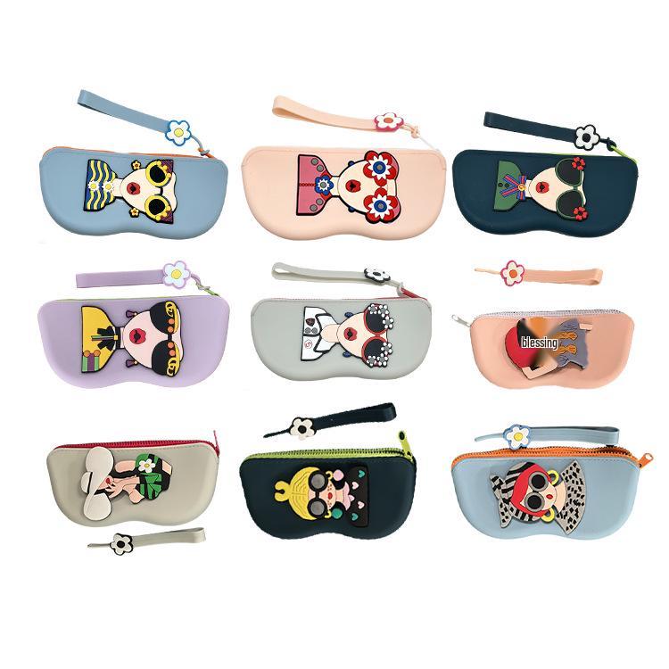 Cross-border Silicone Eyeglass Pouch: Portable & Fashionable DIY Sunglasses Protection Case