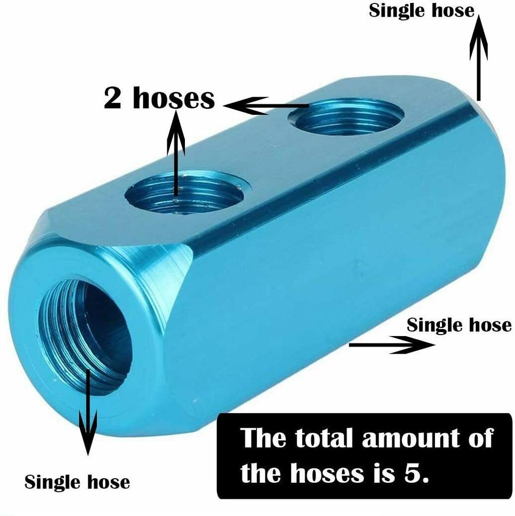 Manifold Block Splitter Air Manifold Aluminum Manifold Blue
