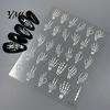 5D Embossed Nail Decals Halloween Art Stickers, Skull Pumpkin Ghost Relief Supplies Decals, Waterproof Self Adhesive Manicure Decoration Stickers