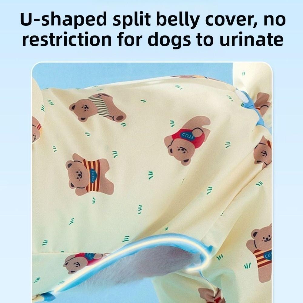 Windproof Dog Rain Cloak Cartoon Four Leg Raincoat Stylish Small Dog Clothes  Cats