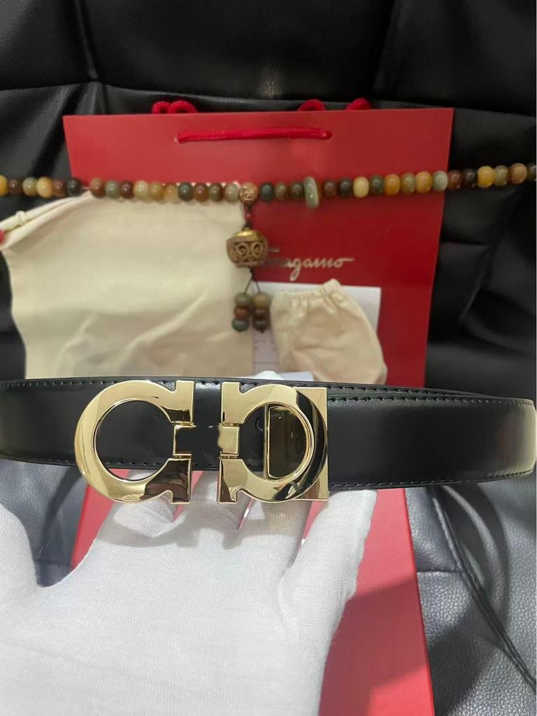 Modern Men's Leather Belt - Genuine Cowhide for Casual and Trendy Wear