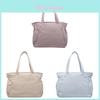 Womens Simple Cotton Tote Bag With Multiple Compartments And Double Shoulder Straps
