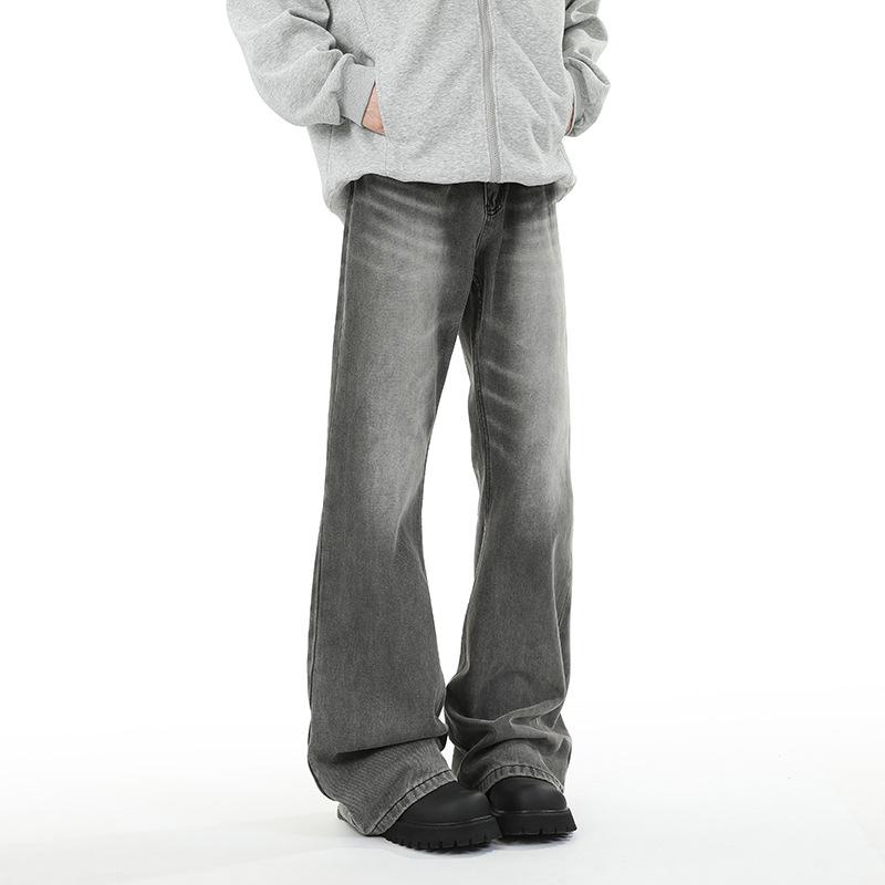 

Джинсы микроклеш 2024 года дымчато-серого цвета для мужчин и женщин – Американский клинфит, прямой крой 3XL серый/дым