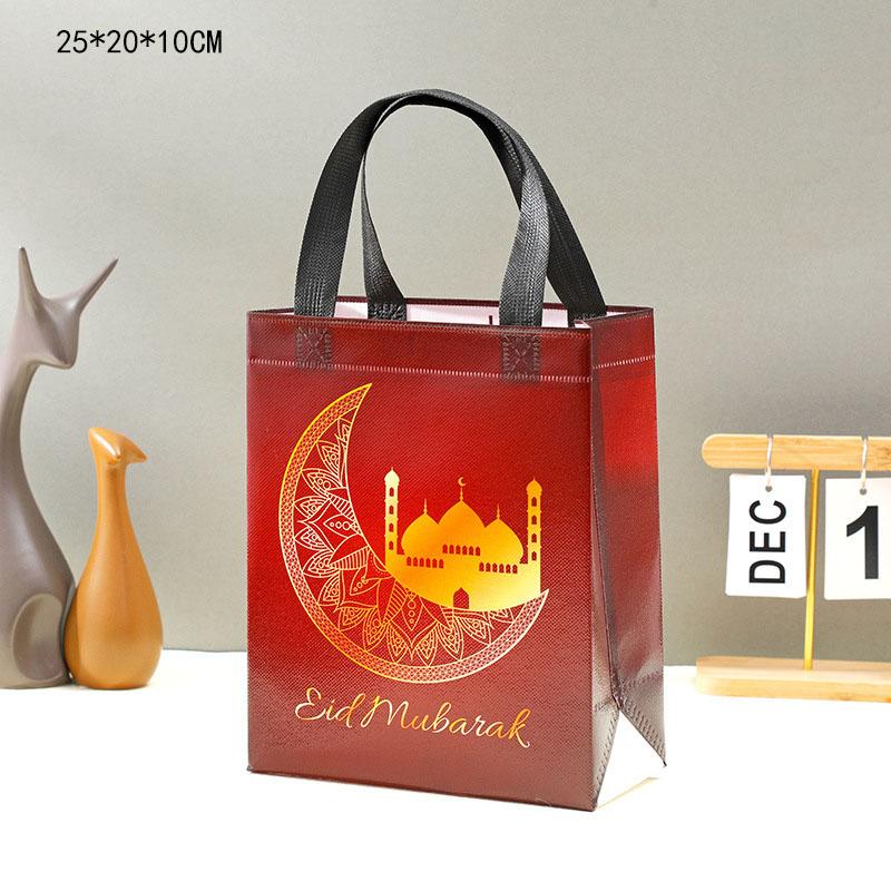 

Storage Gift Decoration Suppily 20*25*10cm Stobag Ramadan Laminated Non Woven Bag Moon Castle Non-Woven Gift Bag For Festival Other