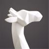 Keramik Giraffe Dekorationsfigur Tierfiguren Skulptur Geschenk Schmuckstück, Weiß / Schwarz