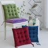 Gold Medal Crystal Velvet Chair Cushion with Straps - Thickened and Pure Color for Office Use