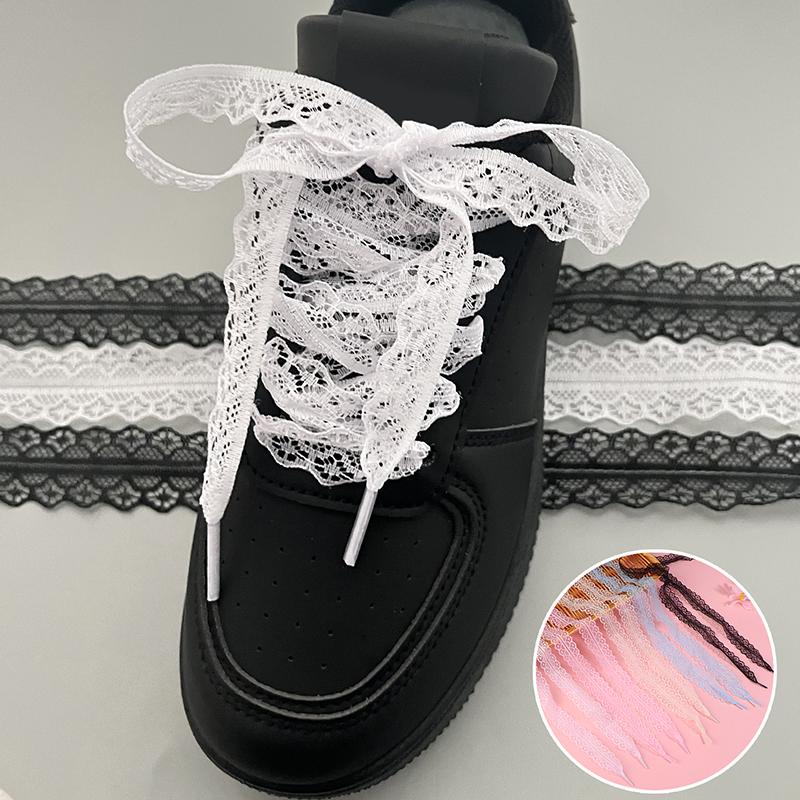 1Pair Fancy Lace Ballet Flat Shoelace For Women Casual Shoes Decoration Sneakers Shoelaces Accessorices
