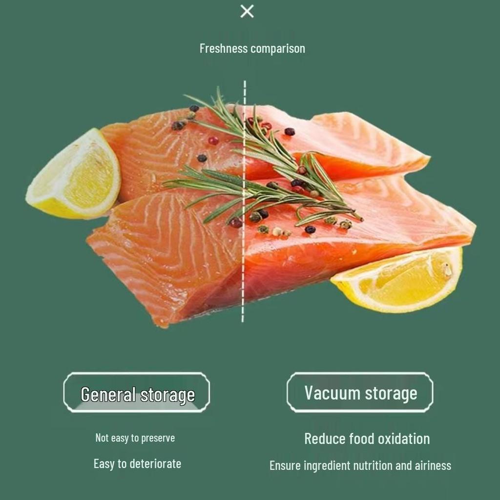 Automatic Vacuum Sealer for Kitchen Food Preservation - Seals Dry & Wet Foods