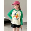 Korean Style Children's Clothing Spring New Arrivals Girls' Pure Cotton Fruit Print Long-Sleeve T-Shirt Baby Clothes Ins