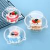 100 Pcs Cake Slice Boxes Cupcake Slice Container Square Individual Single Dessert Box Triangular Sandwich Cheesecake Storage Box